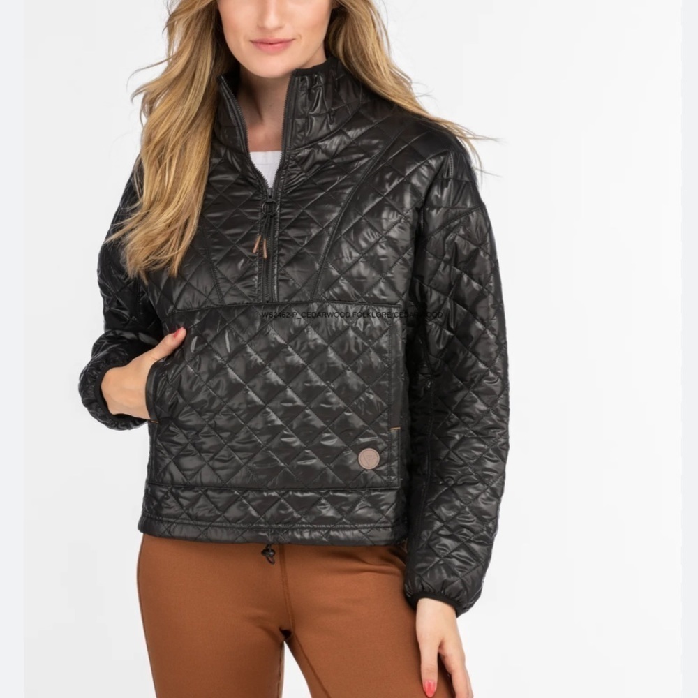 LIV Outdoor Quilter Black Jolie Puffer Pullover Size Small